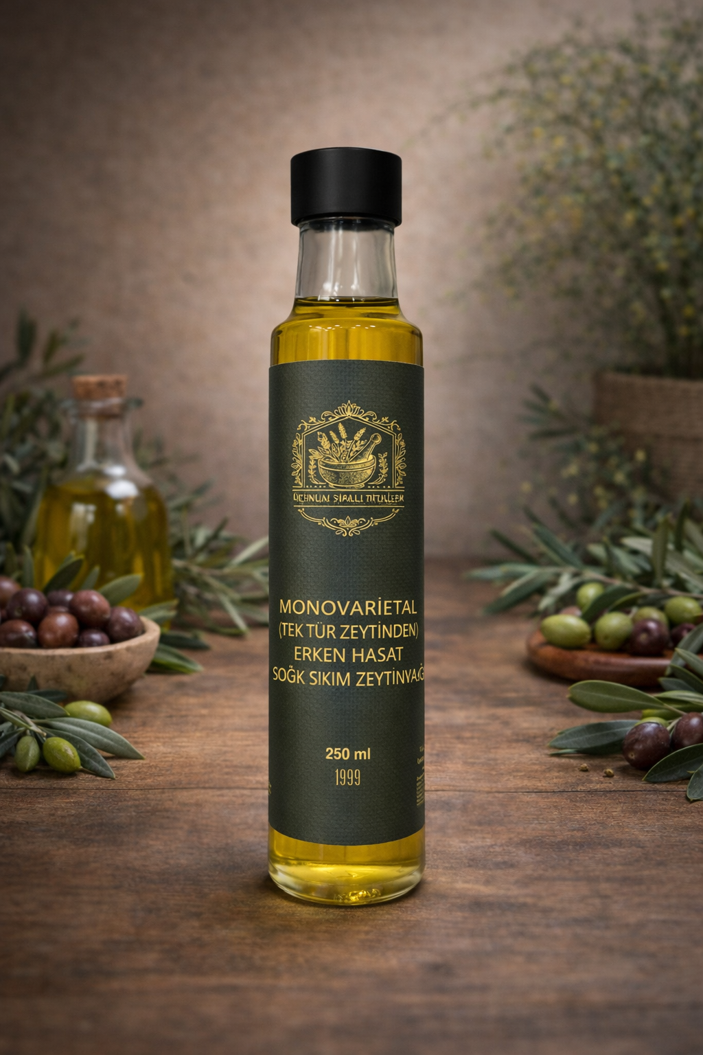 OZY 002 MONOVARİETAL (TEK TÜR ZEYTİNDEN) ERKEN HASAT SOĞUK SIKIM ZEYTİNYAĞI