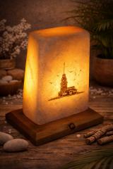 NTL034 AŞK İSTANBUL KIZ KULESİ BASKILI TUZ LAMBASI