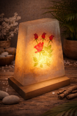 NTL038 GÜL DESENLİ TUZ LAMBASI