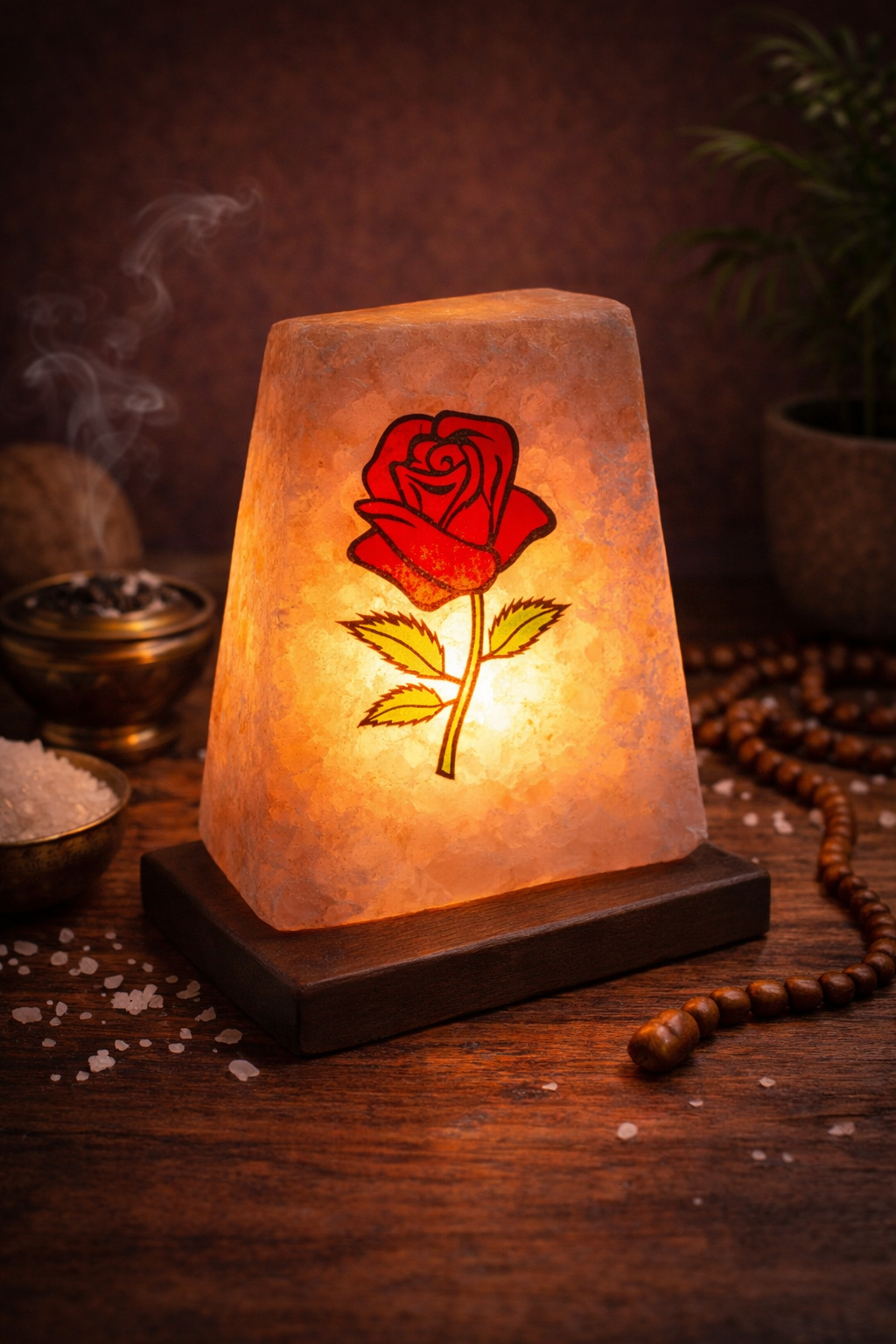 NTL051 TOMURCUK GÜL DESENLİ TUZ LAMBASI