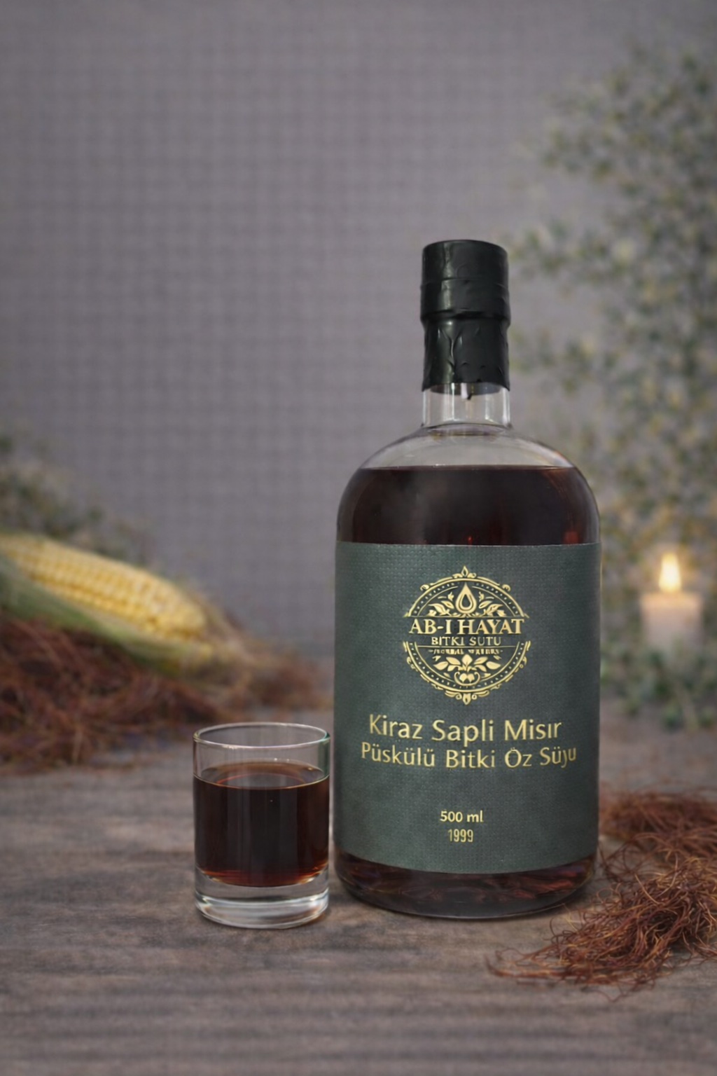 AHB011  KİRAZ SAPLI MISIR PÜSKÜLÜ BİTKİ ÖZ SUYU