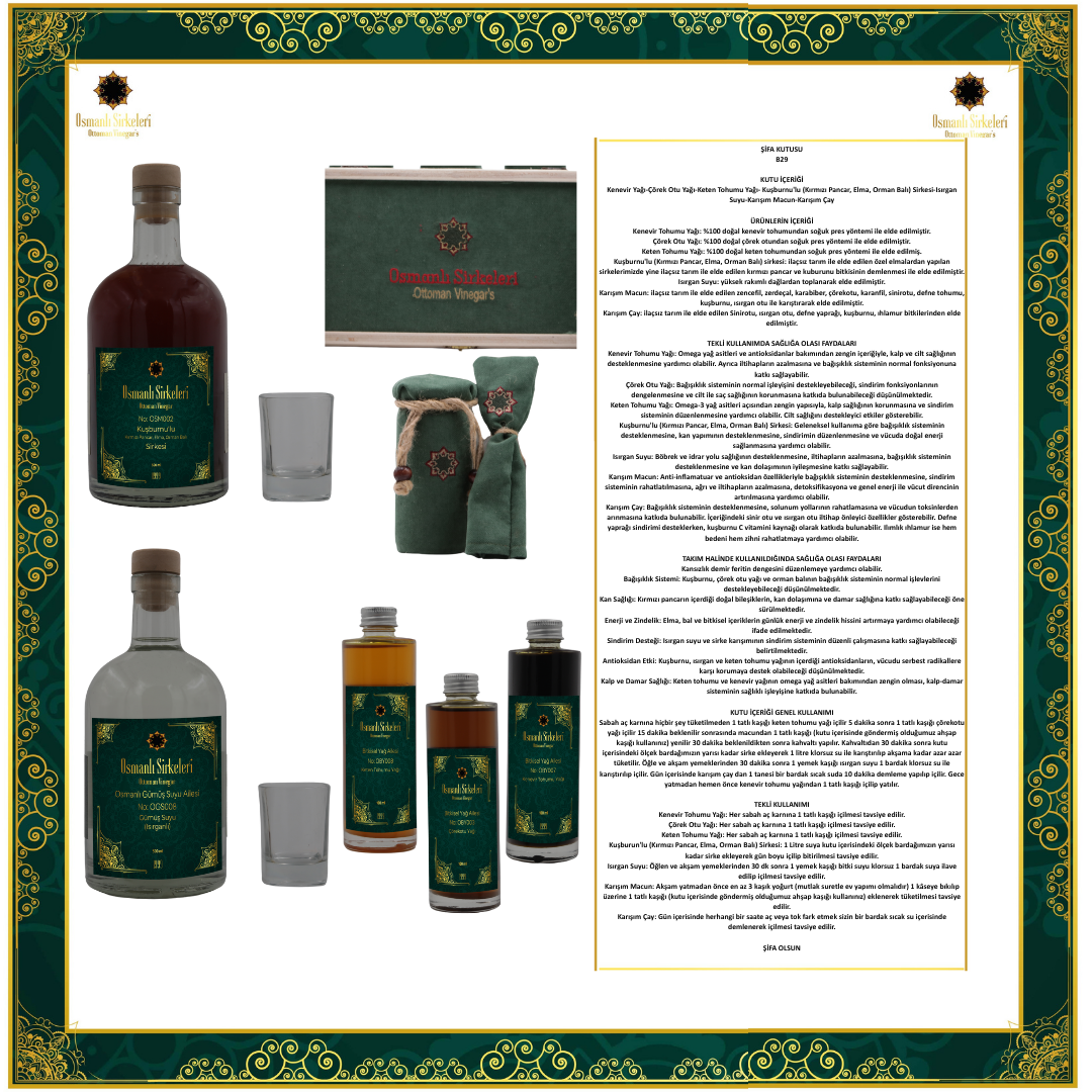 ŞİFA KUTUSU  B29 (Kansızlık Demir Feritin)