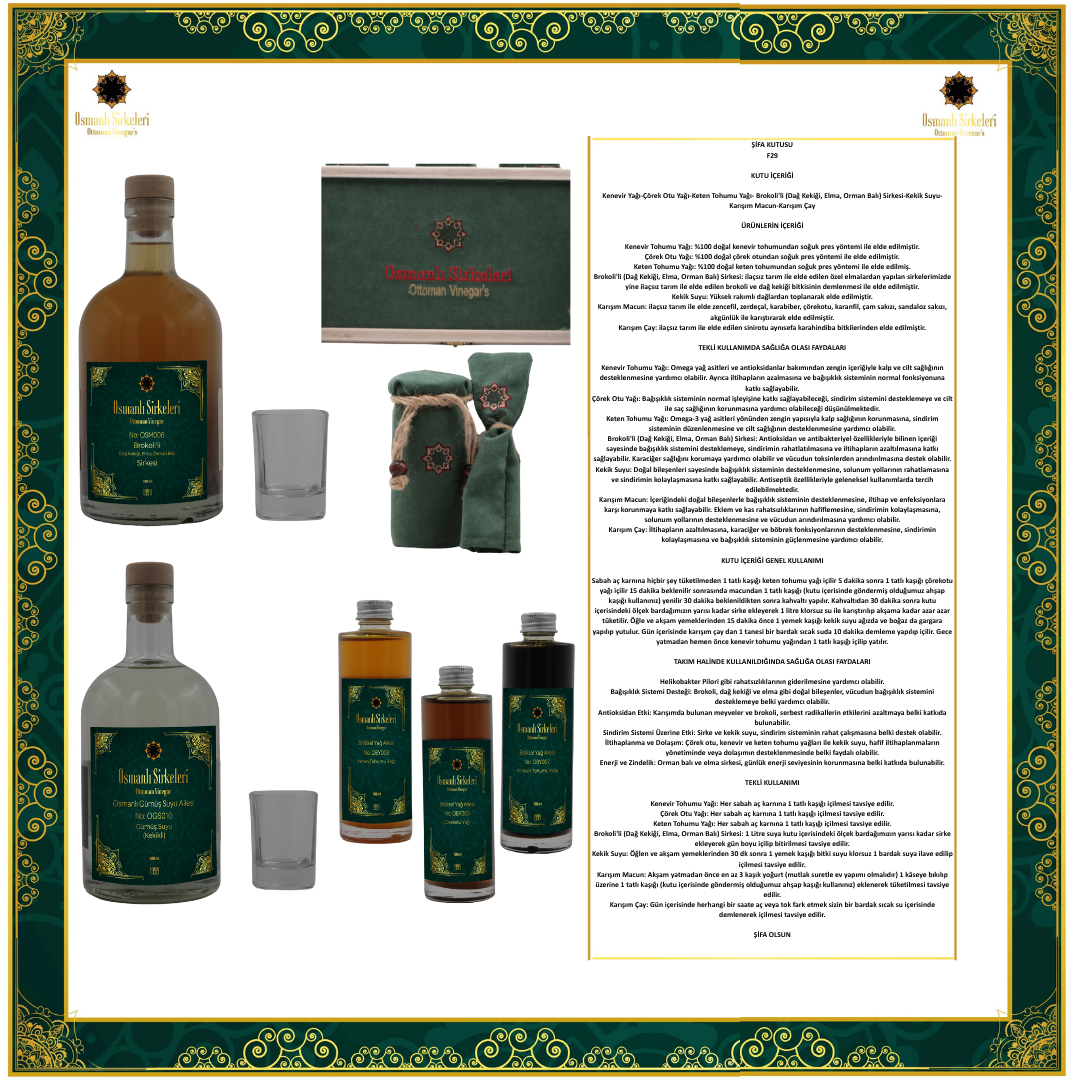 ŞİFA KUTUSU F29  (Helikobakter Pilori)