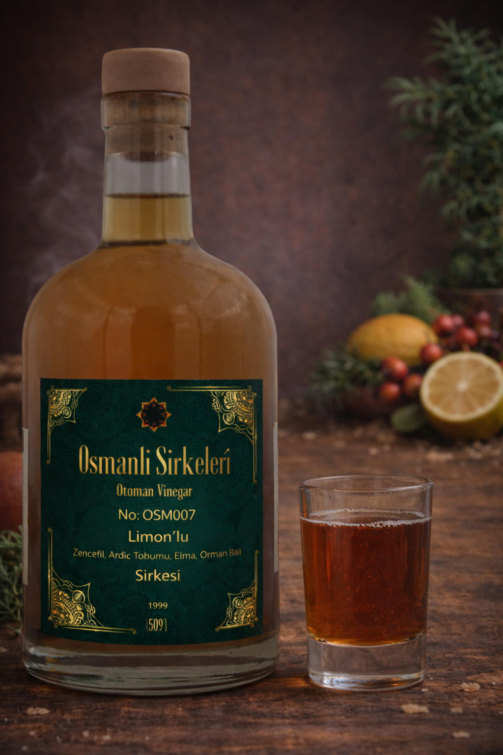 OSM 007  LİMON’LU (Limon, Zenceﬁl, Ardıç Tohumu, Elma, Orman Balı) SİRKESİ