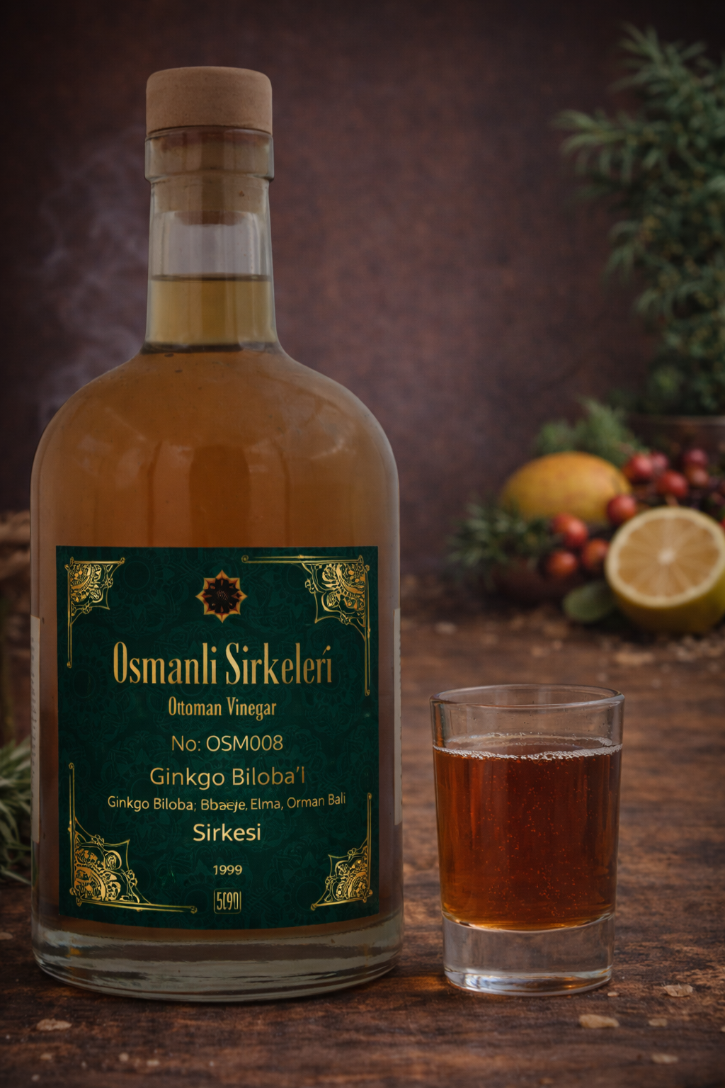 OSM 008 GİNKGO BİLOBA'LI  (Ginkgo Biloba, Biberiye, Elma, Orman Balı) SİRKESİ