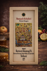 OSM 015  KIRMIZI GİNSENG  (Kırmızı Ginseng, Çakşır Kökü, Elma, Orman Balı)  SİRKESİ