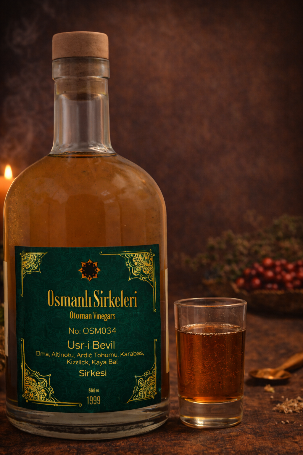 OSM 034  USR-İ BEVİ  (Elma, Altınotu, Ardıç Tohumu, Karabaş, Kızılcık, Kaya Balı)  SİRKESİ