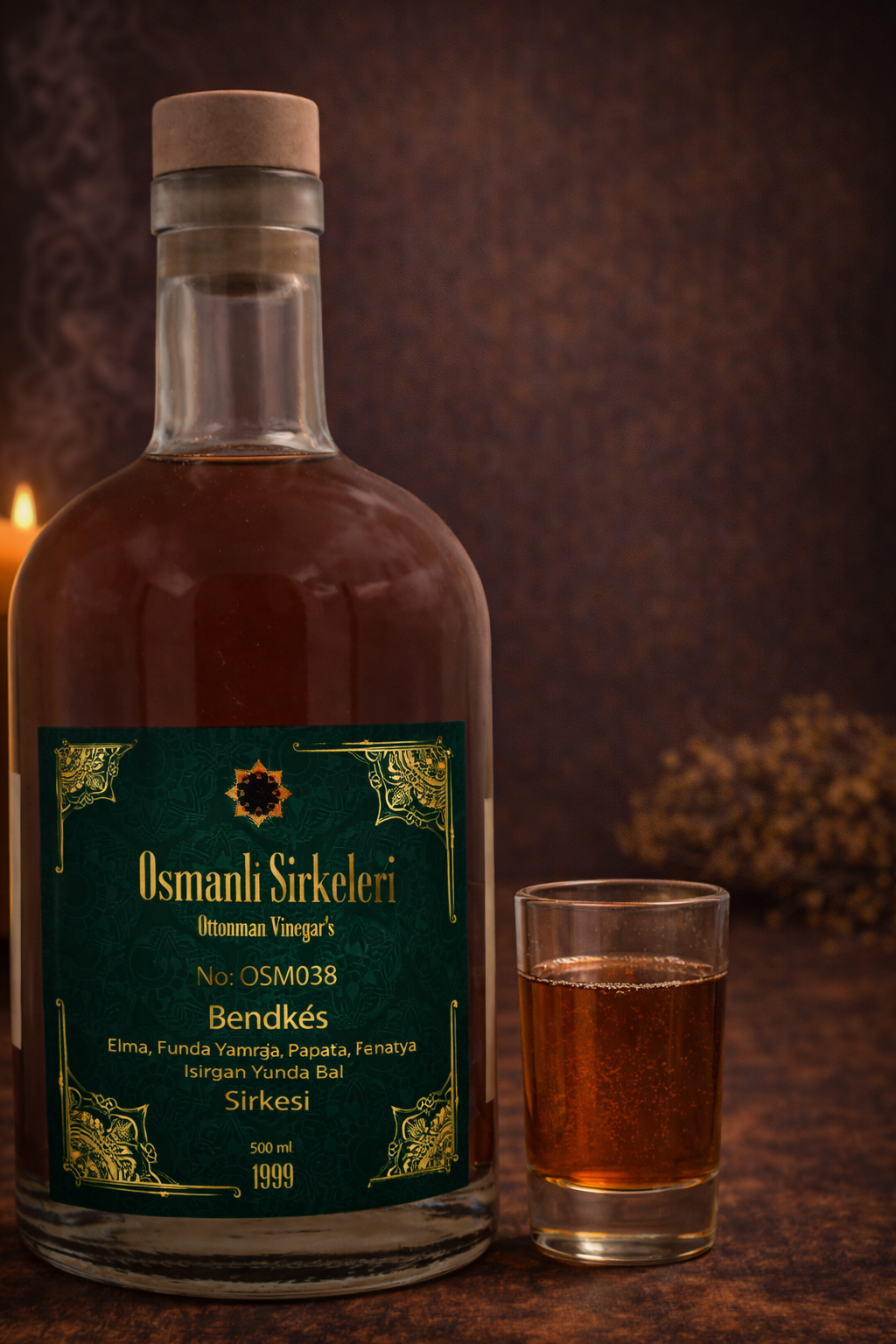 OSM 038  BENDKEŞ  (Elma, Funda Yaprağı, Papatya, Isırgan Yaprağı, Funda Balı)  SİRKESİ