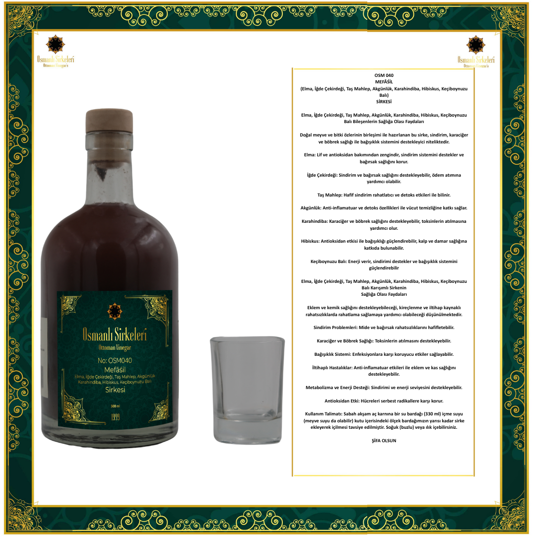 OSM 040  MEFÂŚİL (Elma, İğde Çekir., Taş Mahlep, Akgünlük, Karah., Hibiskus, Keçib. B.) SİRKESİ
