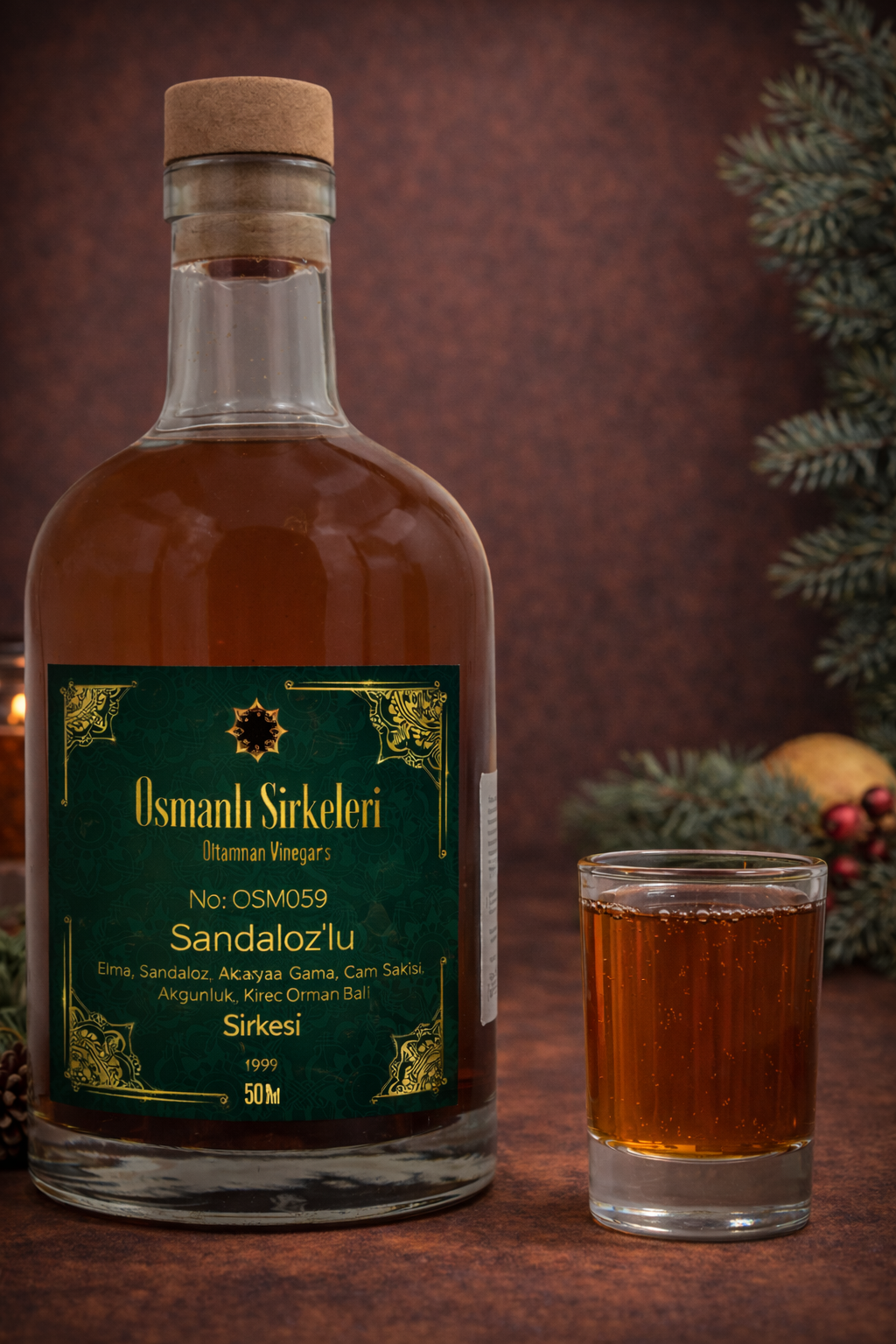 OSM059  Sandaloz'lu  (Elma, Sandaloz, Akasya Gamı, Çam Sakızı, Akgünlük, Kitre, Orman Balı)  SİRKESİ