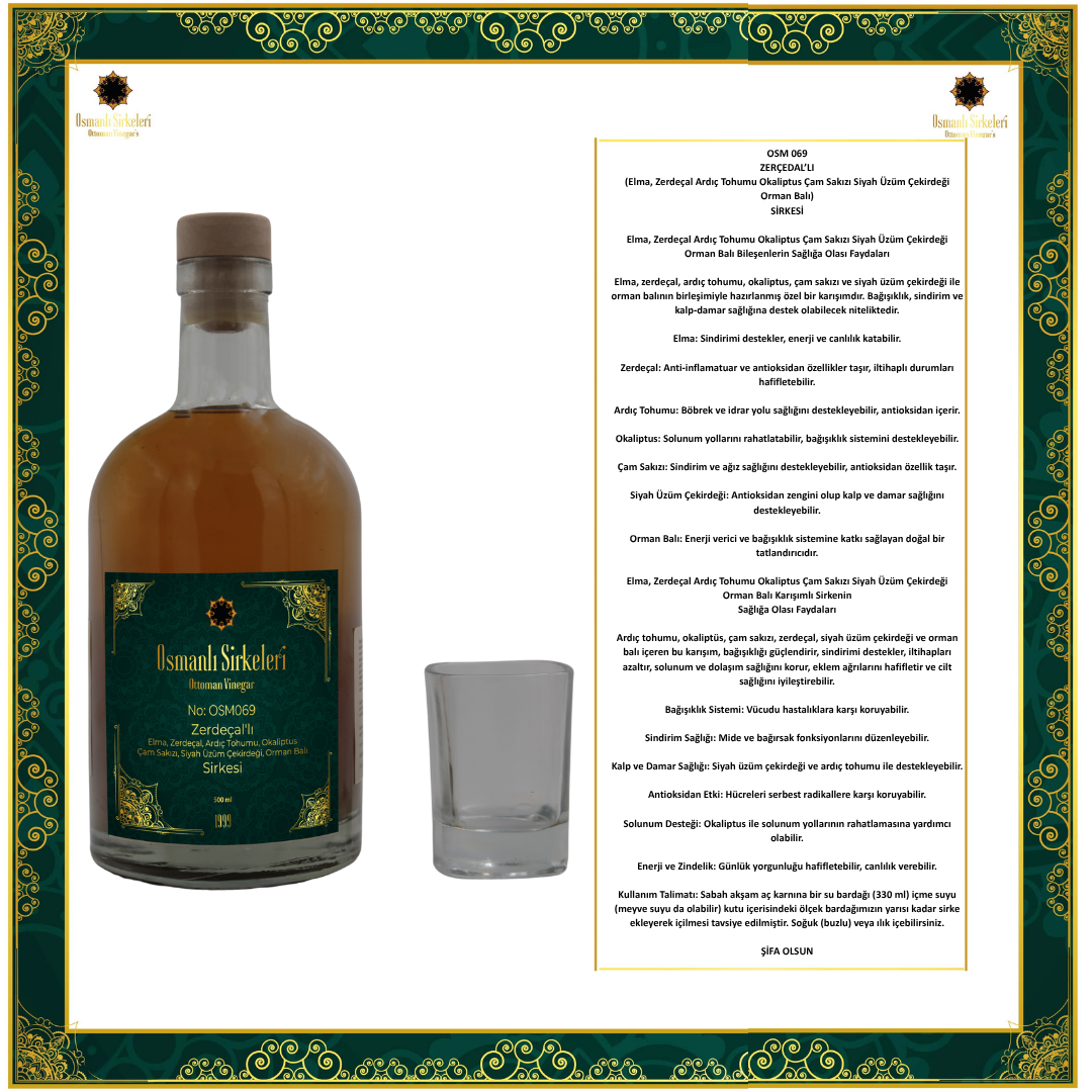OSM 069 ZERDEÇAL’LI (Elma, Zerdeçal, Ardıç, Okaliptus, Çam Sak., S. Ü. Çek., Orman B.) SİRKESİ