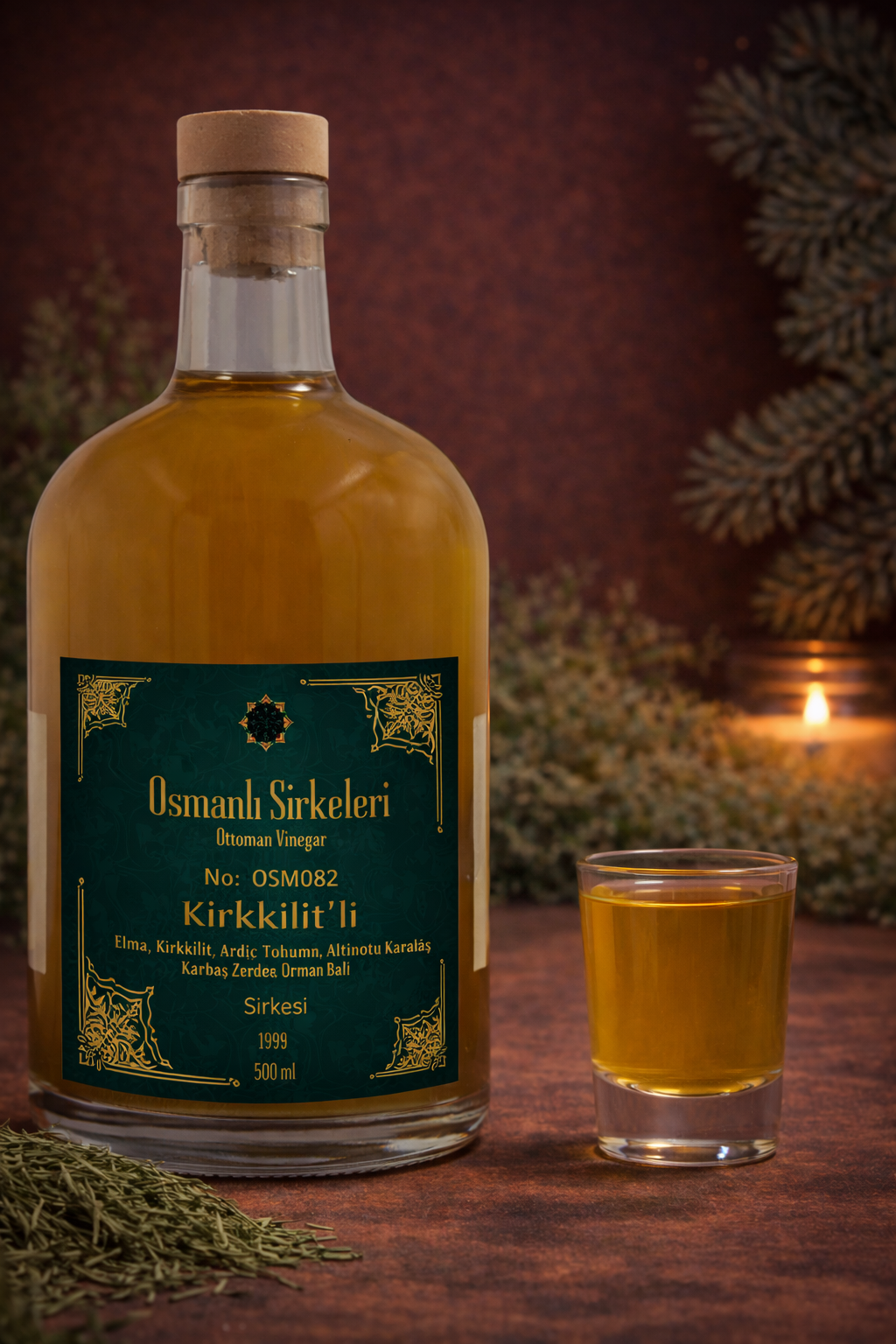 OSM 082  KIRKKİLİT’Lİ  (Elma, Kırkkilit Ardıç Tohumu Altınotu Karabaş Zerdeçal Orman Balı)  SİRKESİ