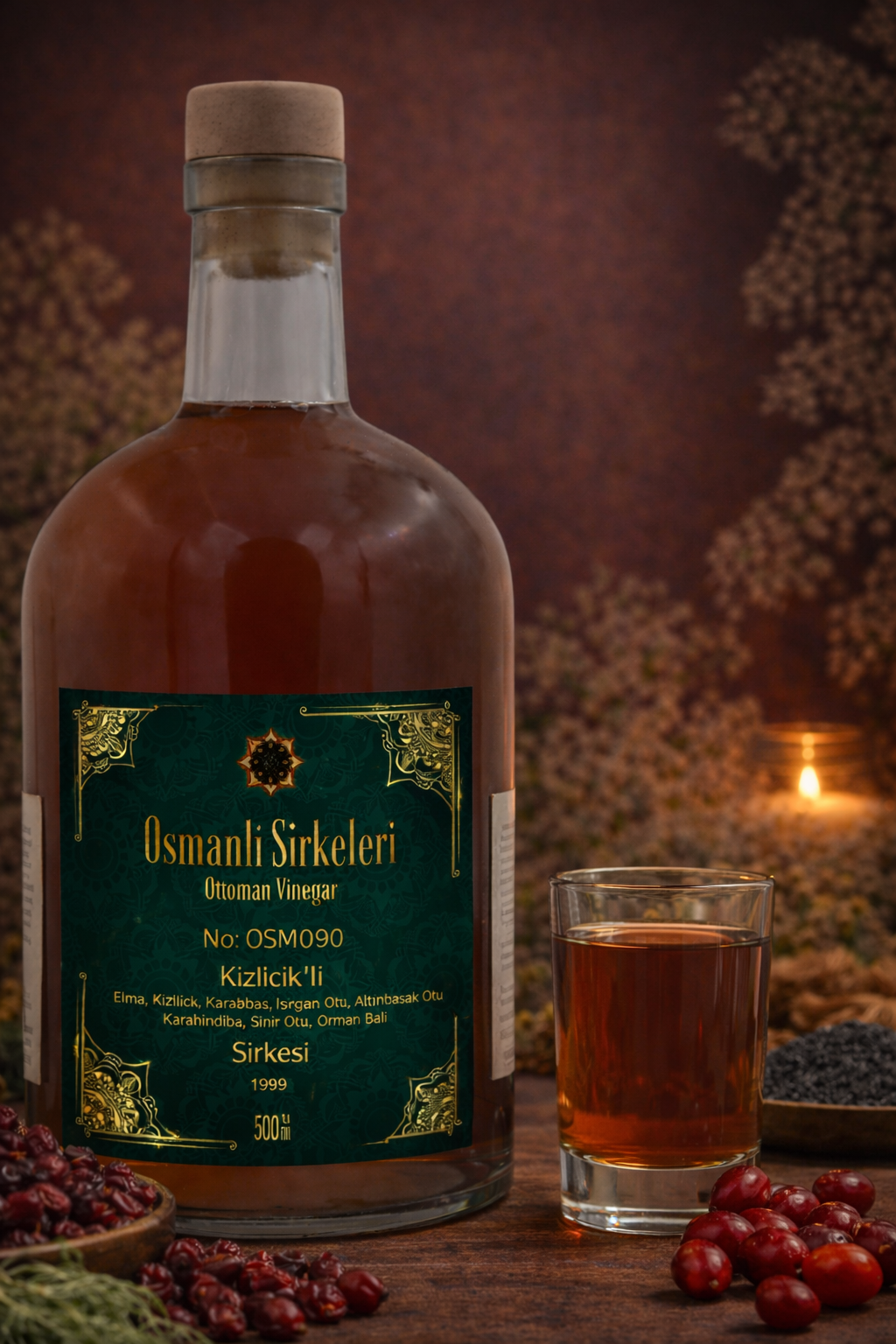OSM 090 KIZILCIK’LI  KARIŞIM  SİRKESİ