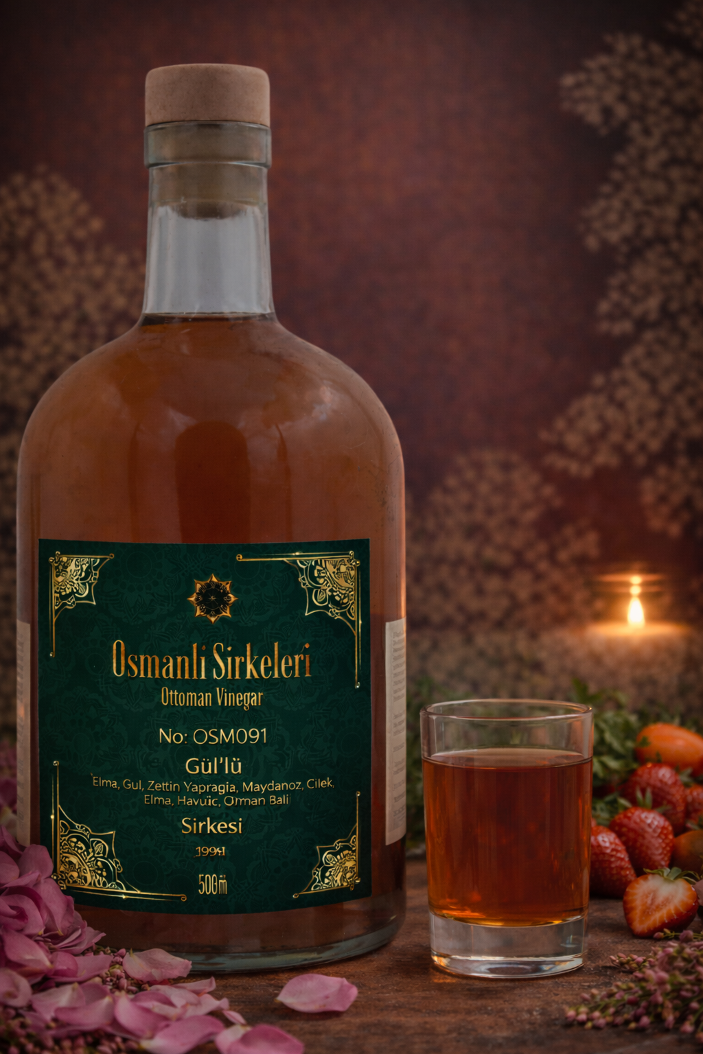 OSM 091  GÜL’LÜ  (Elma, Gül Zeytin Yaprağı Maydanoz Çilek Elma Havuç Orman Balı)  SİRKESİ